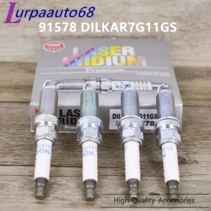New 4Pcs NGK Laser Iridium Spark Plugs DILKAR7G11GS 91578 for Honda Accord Civic